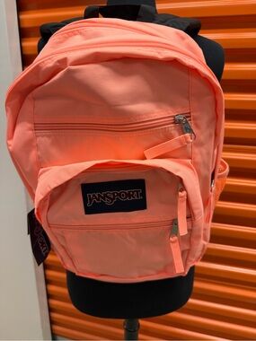 coral jansport big student backpack Overexposed 34 Ltrs (Coral Sparkle/White) Fashion Its equipped with a spacious main compartment divided into 2 sections with a dedicated spot for your laptop and additional stash pockets Jansport Big Student Polyester Backpack